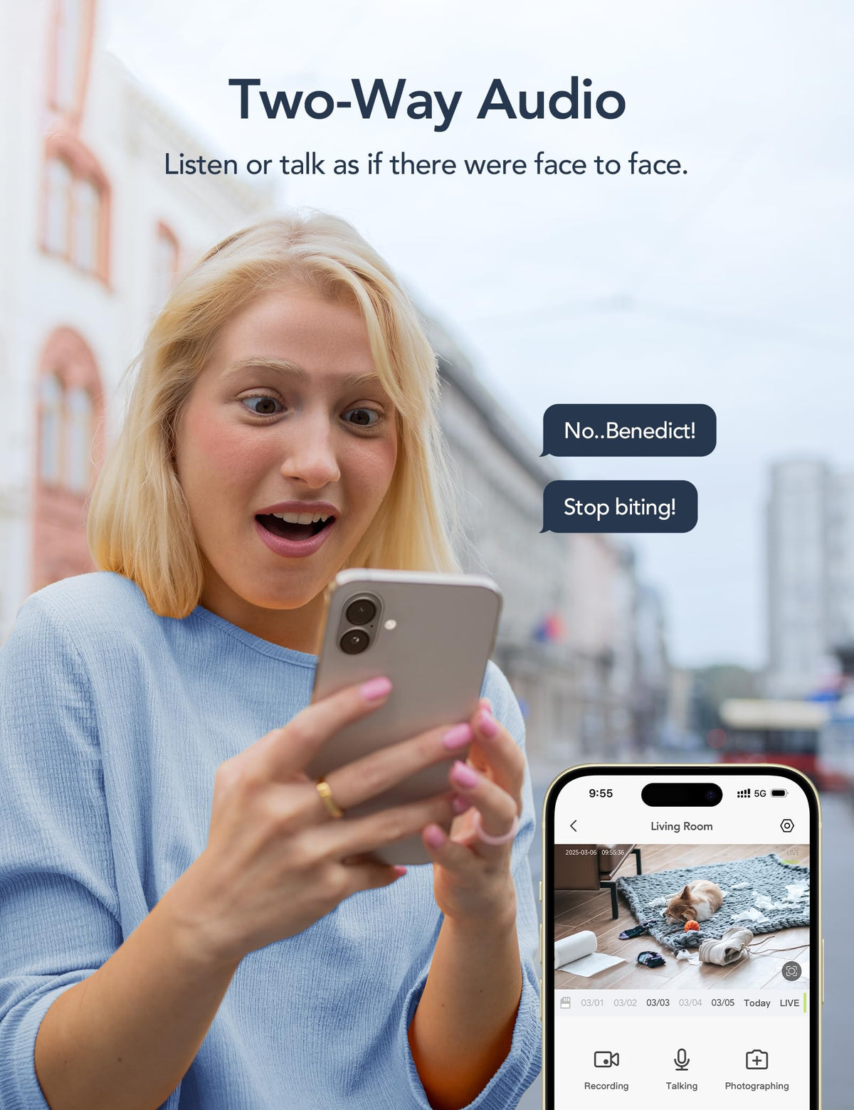 5G Indoor Security Cameras with Phone App, 4Pcs R265
