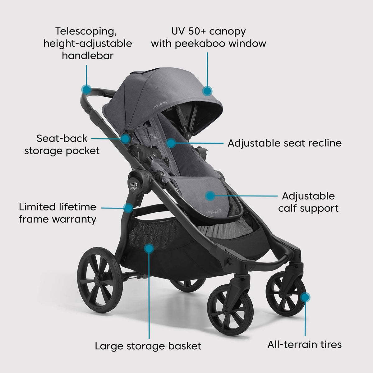 Single-to-Double Modular Travel System with Infant Car Seat E641