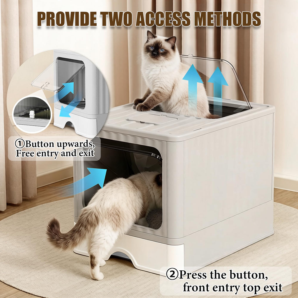 Stainless Steel Cat Litter Box With Lid H468