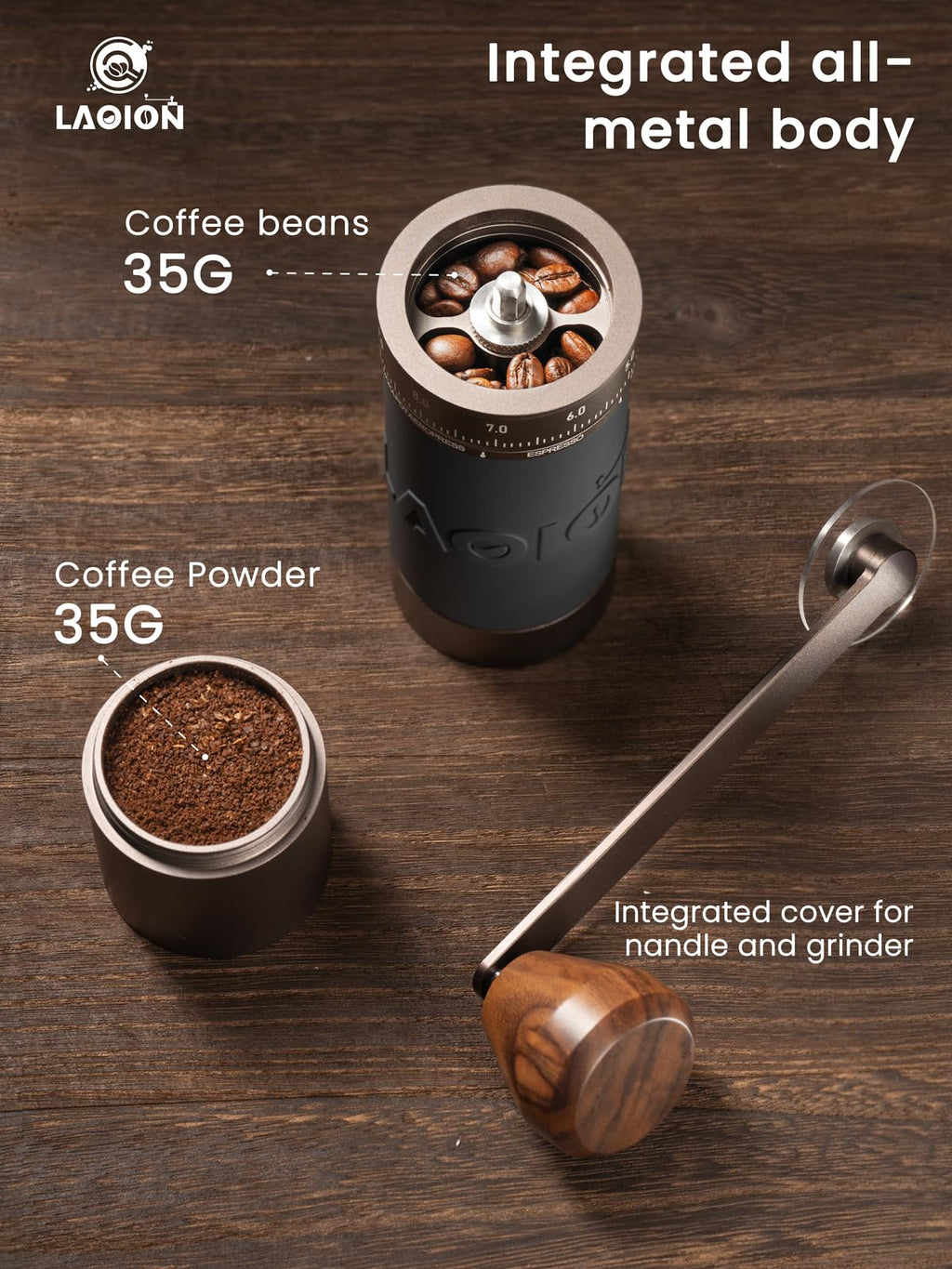 Manual Coffee Grinder with Straight Handle B7952