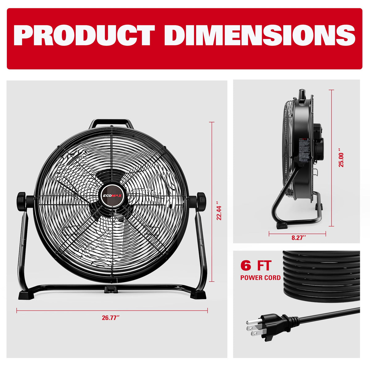 20-Inch 2300 CFM 3-Speed Industrial Drum Fan M54088