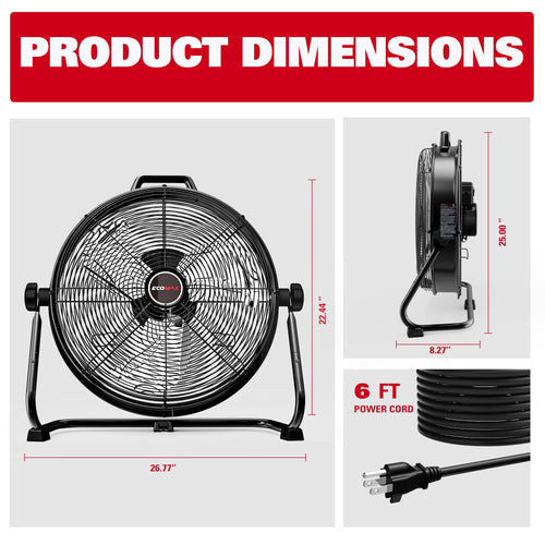 20-Inch 2300 CFM 3-Speed Industrial Drum Fan M54088
