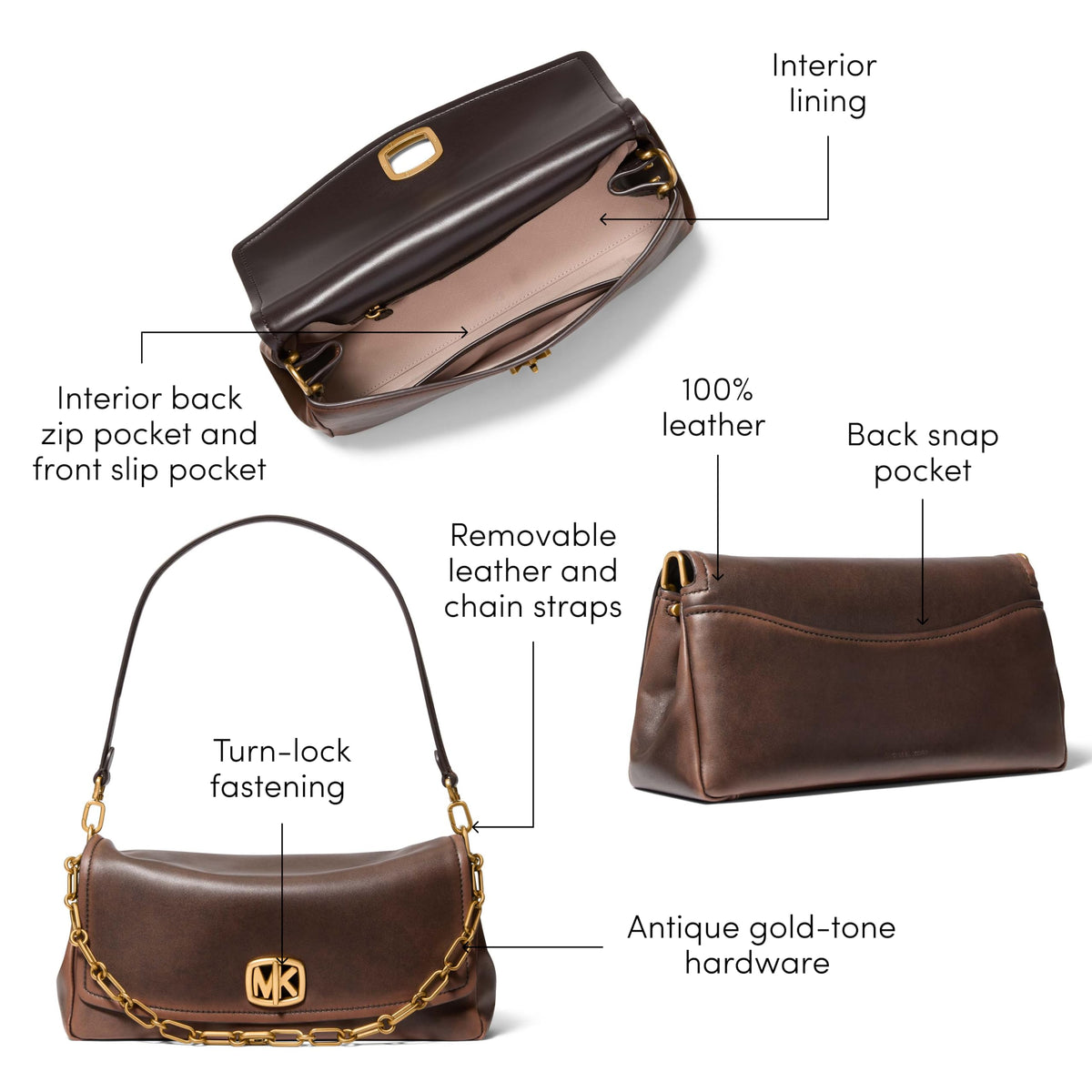Large Convertible Chain Shoulder Bag I385885