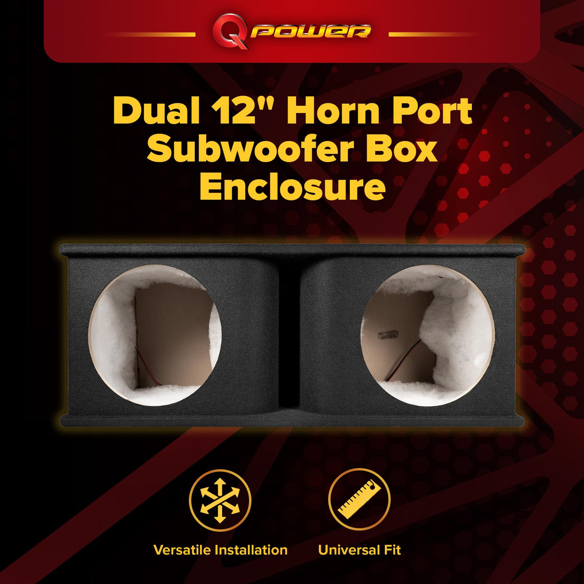 Dual 12" Horn-Ported Car Subwoofer Box V115997