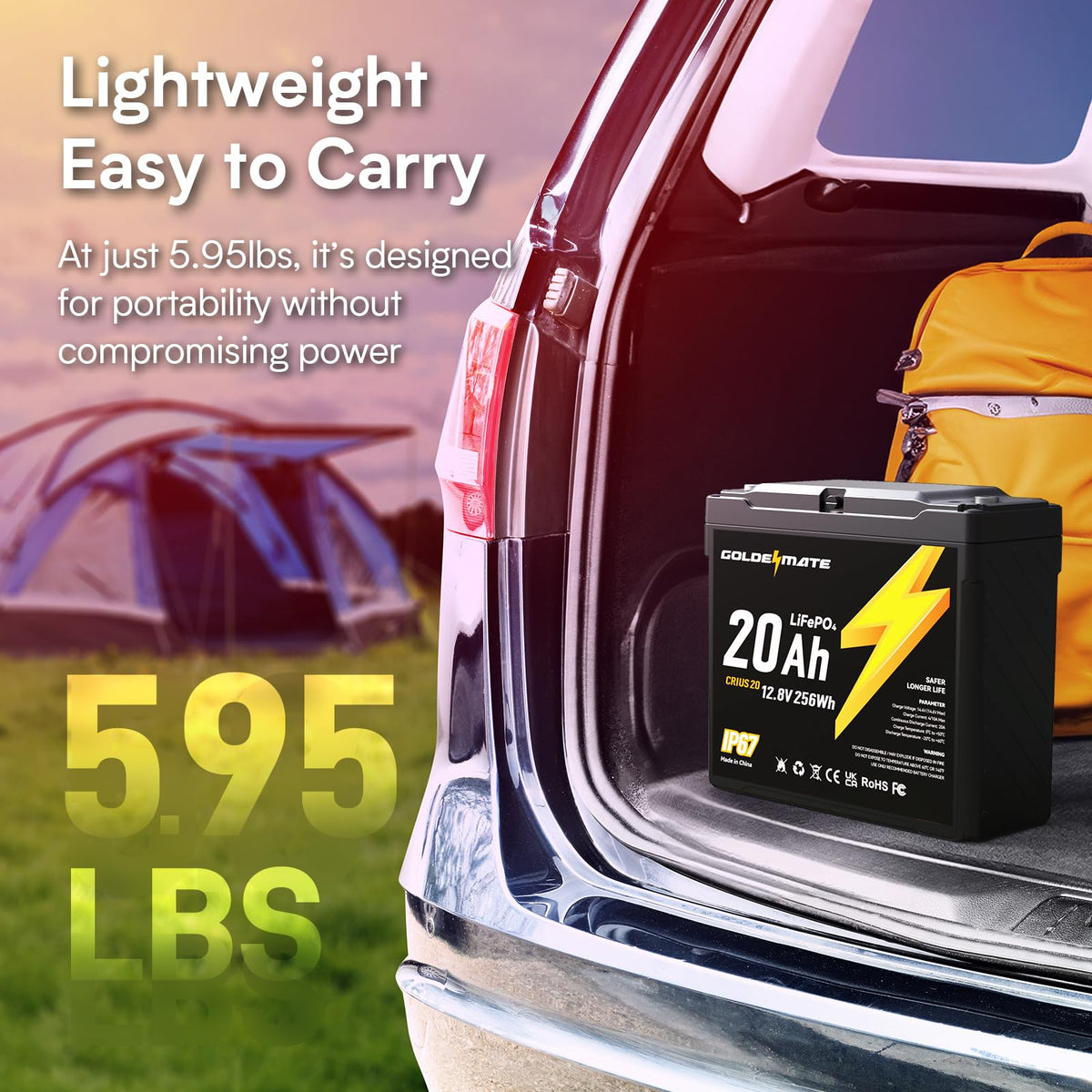 12V 20Ah Lithium LiFePO4 Battery 2 Packs G741
