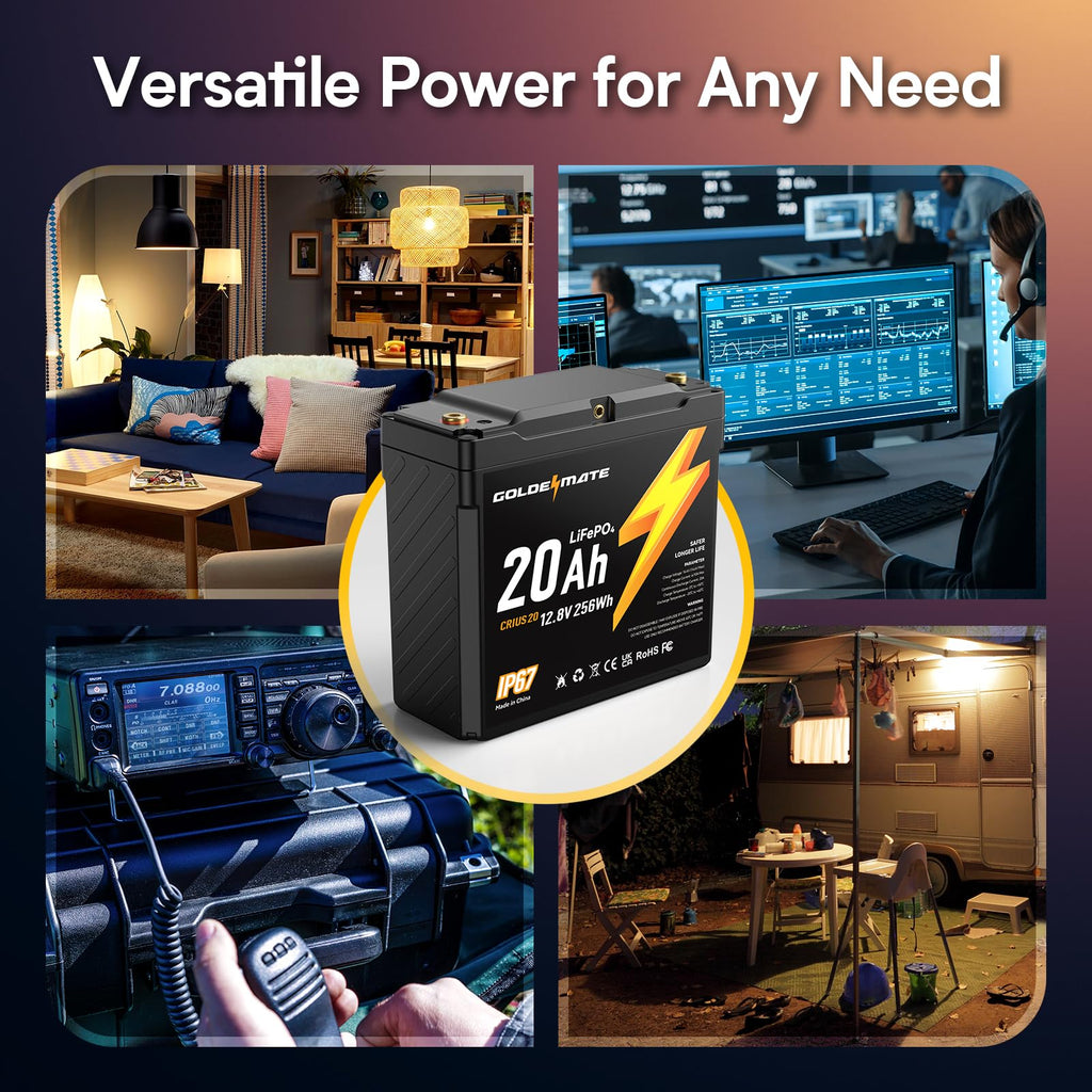 12V 20Ah Lithium LiFePO4 Battery 2 Packs G741