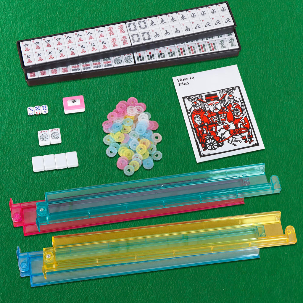 166 Tiles Mah Jongg Set with Soft Velour Bag E19034