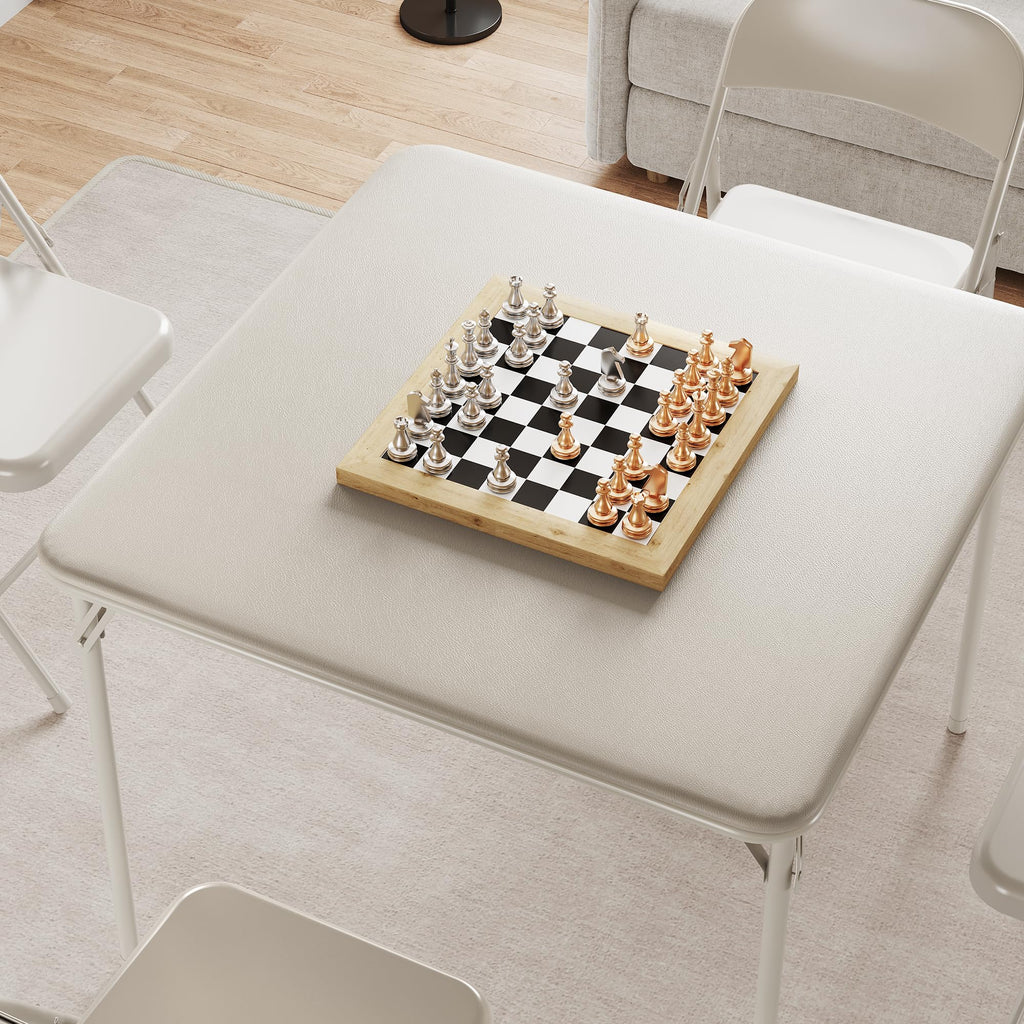 Beige Folding Card Table W970669