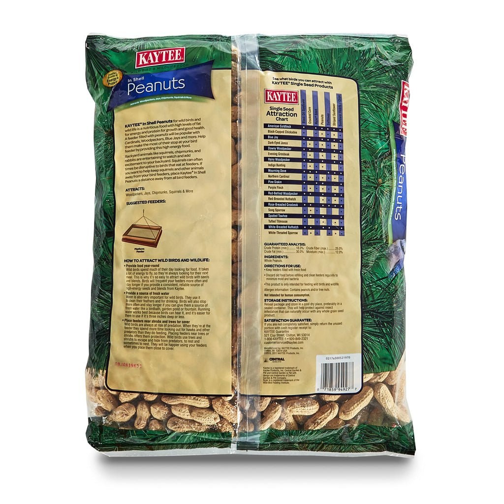 Whole Peanuts in Shell for Wild Birds, Two 5 Pound Bags X946