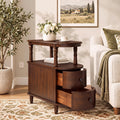Solid Wood End Table with 2 Drawers B64992